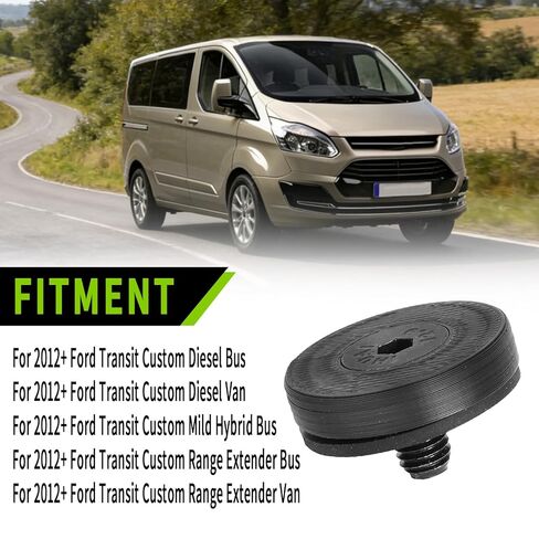 مسامير تقطيع حامل السقف لسيارة Ford Transit Custom 2012 إلى 12 قطعة الحالية - أسود مع غسالات الختم in Kuwait