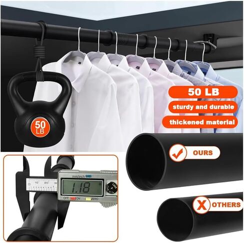 Car Clothes Hanger Bar, Truck Clothes Hanger Bar 30-62 Inch Adjustable Vehicle Clothes Hanging Rod Clothes Organizer for SUVs, Trucks in Saudi Arabia