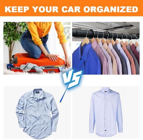 Car Clothes Hanger Bar, Truck Clothes Hanger Bar 30-62 Inch Adjustable Vehicle Clothes Hanging Rod Clothes Organizer for SUVs, Trucks in Saudi Arabia