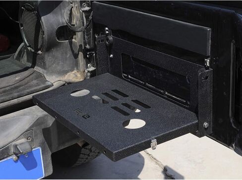 رف تخزين البضائع لطاولة الباب الخلفي المعدني من EAG متوافق مع 07-18 Wrangler JK in Kuwait