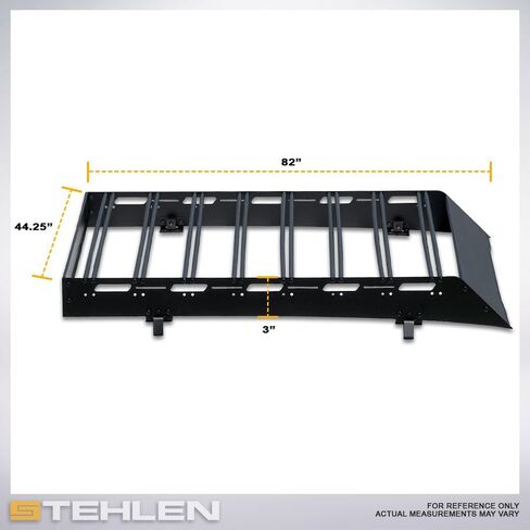 سلة حامل السقف Stehlen 642167830733 مقاس 82 × 44 بوصة متوافقة مع سلة إطارات النوافذ المعيارية السوداء Acura MDX 2014-2020 مع هدية الرياح - أسود in Kuwait