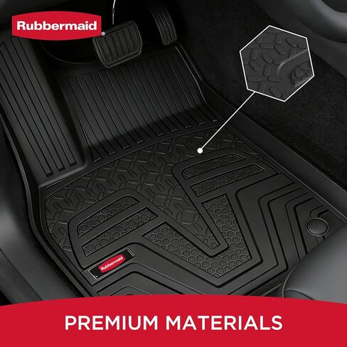 Rubbermaid Floor Mats for Tesla Model Y 2025–2026 Juniper (Not for Standard) | All Weather Rubber Floor Liners Custom Fit Waterproof Heavy Duty Car Mats 1st & 2nd Row Full Set Interior Accessories in Kuwait