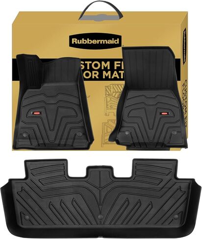 Rubbermaid Floor Mats for Tesla Model Y 2025–2026 Juniper (Not for Standard) | All Weather Rubber Floor Liners Custom Fit Waterproof Heavy Duty Car Mats 1st & 2nd Row Full Set Interior Accessories in Kuwait