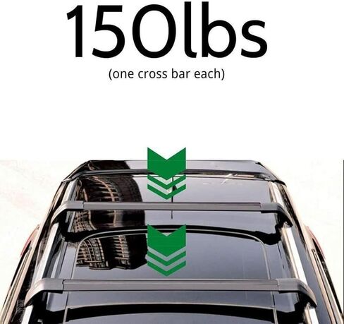 VERBANA Roof Rack Cross Bar Compatible with Honda Prologue 2024 with Lock Aluminum Cross Bars Lockable Crossbar Luggage Rack for Rooftop Cargo Carrier Luggage (Black) in Saudi Arabia