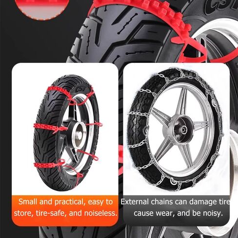 سلاسل الثلج للدراجات النارية Honda CBR150R/CBR250RR 2016-2020 2021 2022 2023 2024 سلاسل إطارات قابلة للتعديل مضادة للانزلاق وسلاسل عجلات قابلة لإعادة الاستخدام وأحزمة كابلات الثلوج في حالات الطوارئ، 10 قطع-أخضر in Kuwait