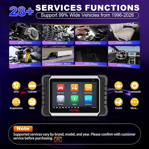 أداة تشخيص الماسح الضوئي Autel Obd2 MaxiCOM MK808Z: أداة مسح ثنائية الاتجاه لعام 2026، أكثر من 28 خدمة، ماسح ضوئي للاختبارات النشطة للسيارة، ماسح ضوئي للسيارة لتشخيص جميع أنظمة obd2 للأعمال اليدوية والميكانيكية والمحلات الصغيرة in Kuwait