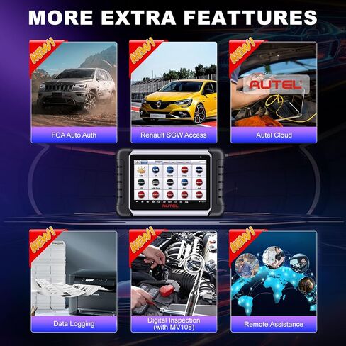 أداة تشخيص الماسح الضوئي Autel Obd2 MaxiCOM MK808Z: أداة مسح ثنائية الاتجاه لعام 2026، أكثر من 28 خدمة، ماسح ضوئي للاختبارات النشطة للسيارة، ماسح ضوئي للسيارة لتشخيص جميع أنظمة obd2 للأعمال اليدوية والميكانيكية والمحلات الصغيرة in Kuwait