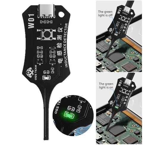 Type-C Inductance Tester, Electronic Circuit Board Inductor Detector for PC and Phone Repair, Motherboard Coil Tester, Electromagnetic Induction Fault Check Tool, 3 Pieces in Kuwait