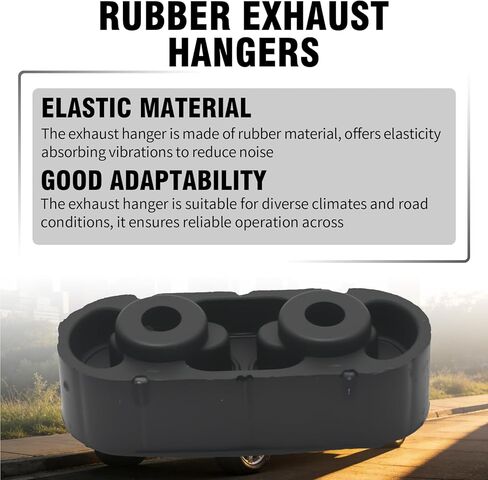 Hoypeyfiy 25956663 2 PCS Rubber Exhaust Hangers, Replacement for GMC Sierra 1500 1999-2017, Replacement for Cadillac Escalade EXT 2002-2013, Replaces 15740212 in Kuwait