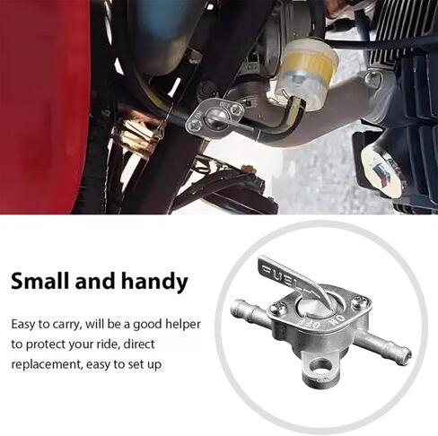 2PCS Go Kart 3/16 "صمام إيقاف الوقود المضمّن Petcock، مفتاح تشغيل وإيقاف وقود الغاز Petcock مع المشابك، مناسب لـ 50cc 70cc 110cc 125cc Super Pocket Dirt Mini Bike ATV in Kuwait