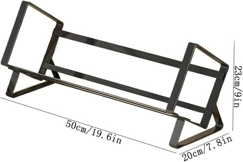 Bookshelf Open Iron Metal Desk Bookshelf Simple Industrial Style Home Record Rack for Living Room Home Office in Kuwait