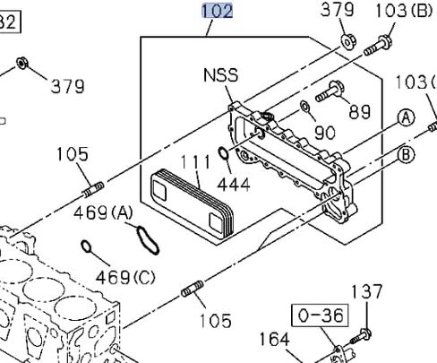 Oil Cooler Core Cover for ISUZU NRR NPR NPR-HD NQR 4HK1 5.2L 02-10 in Kuwait