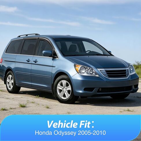 Nilight Window Visors Rain Guards for Honda Odyssey 2005 2006 2007 2008 2009 2010, Outside Mount Window Deflectors for Fresh Air Circulation, Crack Window Open in Rain, Smoke Tinted, 4PCS in Kuwait