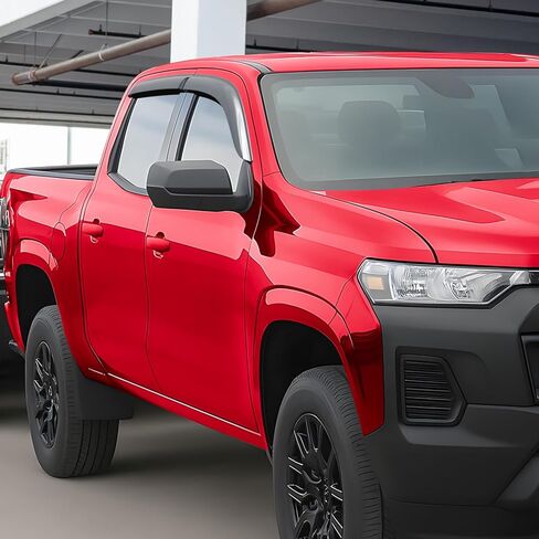 Voron Glass Tape-on Extra Durable Rain Guards for Chevy Colorado 2023-2026 Crew Cab, Window Deflectors, Vent Window Visors, 4 Pieces - 100831 in Saudi Arabia