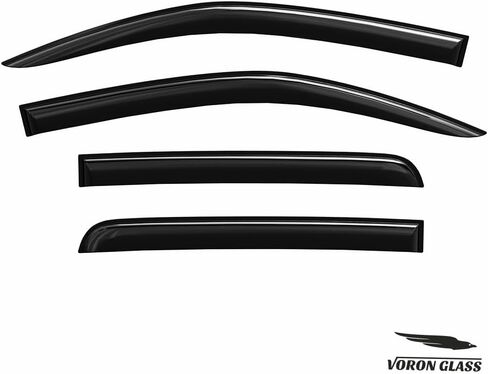 Voron Glass Tape-on Extra Durable Rain Guards for Chevy Colorado 2023-2026 Crew Cab, Window Deflectors, Vent Window Visors, 4 Pieces - 100831 in Saudi Arabia