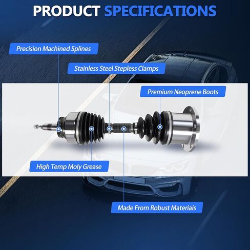 Maxfavor CV المحور الأمامي زوج مناسب لـ Ford F-150 2004-2008، لـ Ford Expedition 2003-2006، عمود محور السيرة الذاتية لـ Lincoln Mark LT 2006 2007 2008، لـ Lincoln Navigator 2003-2006 CV المحور الأيسر الأيمن in Kuwait