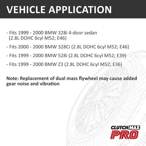 مجموعة القابض ClutchMaxPRO Performance Stage 4 وعجلة الموازنة Chromoly متوافقة مع 1999 2000 BMW 328i 528i Z3 M52 E46 E39 E36 2000 328Ci E46 2.8L (CP03041HDCLSF-ST4) in Kuwait