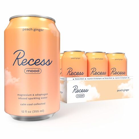 Recess Mood Magnesium & Adaptogen Drink, Relaxation Beverage, 12 ounce (Variety Pack, 12 pack) in Saudi Arabia