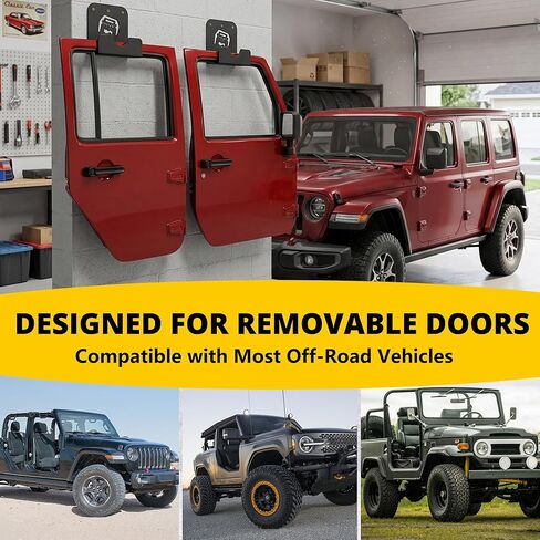 WIPHANY Tunnel Car Pattern Detachable Door Hanger with Rubber Wall Mount Door Hanger Storage Holder Bracket Rack On Garage 4 PCS in Saudi Arabia