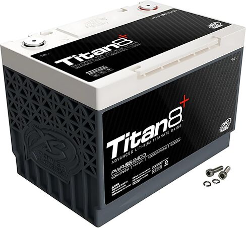 بطارية ليثيوم XS Power PWR-S6-3400 2000 أمبير مع أجهزة طرفية M6 - مجموعة 43414 فولت 10 أمبير 1000CA دورة عميقة LTO لصوت السيارة Powercell لسباق الأداء والستيريو in Kuwait