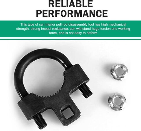 Car Steering Wheel Inner Ball Head Rudder Wrench, U-shaped Tooth Pressure Non-slip Structure Metal Rocker Arm Detach Installation Tool, Vehicle Tie Rod Installation Accessories (Black) in Kuwait