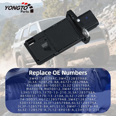 3L3A-12B579-BA مقياس مستشعر تدفق الهواء الشامل MAF متوافق مع Ford E150 E250 F150 F250 Escape Expedition Explorer Mustang Lincoln MKX MKS Navigator Mazda CX-9 Mercury استبدال OE AFLS131 in Kuwait