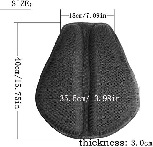 Motorcycle Seat Cover for Can-Am Ryker 900 2019-2026,Foldable Gel Cushionlycra Fabric with Air Ducts Shock Absorption Breathable and Wear-Resistant in Saudi Arabia