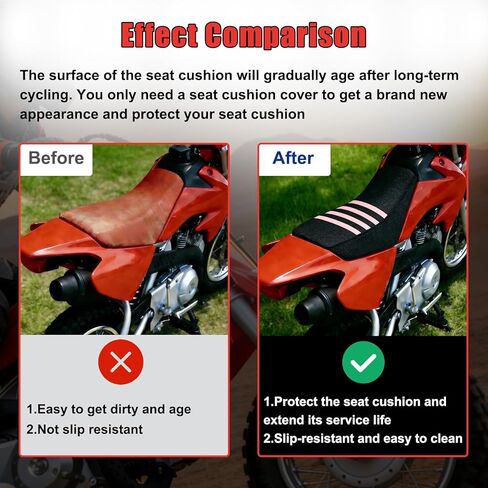 غطاء مقعد PSLER CRF50 - غطاء مقعد الدراجة الترابية لـ CRF50 CRF50F XR50، وردي in Kuwait