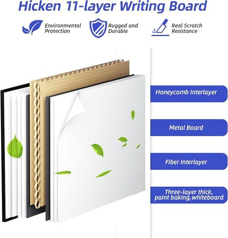 VOWNER Magnetic Mobile Whiteboard, 40" x 24" Double-Sided Dry Erase Board with Stand, Includes a Pen, Eraser, and Magnetic Buttons, Aluminum Frame Rolling Whiteboard for Home, Office, or Classroom in Saudi Arabia