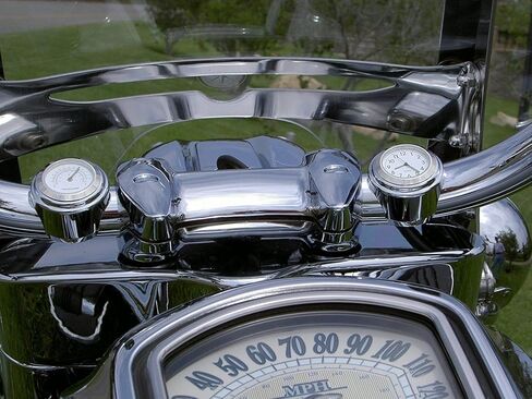 7/8" 1" Handlebar Chrome White Dial Clock and Thermometer for Yamaha for Kawasaki for Suzuki (White) in Saudi Arabia