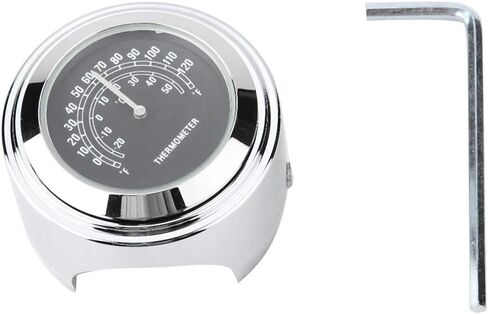 Aramox Handlebar Thermometer, 22-25mm Motorcycle Handlebar Mount Temp Accessories (Black) in Kuwait