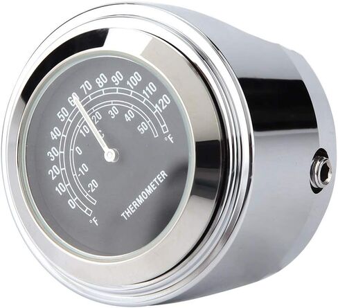 Aramox Handlebar Thermometer, 22-25mm Motorcycle Handlebar Mount Temp Accessories (Black) in Kuwait