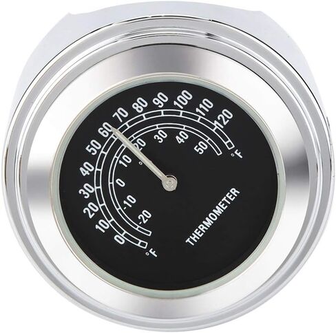 Aramox Handlebar Thermometer, 22-25mm Motorcycle Handlebar Mount Temp Accessories (Black) in Kuwait