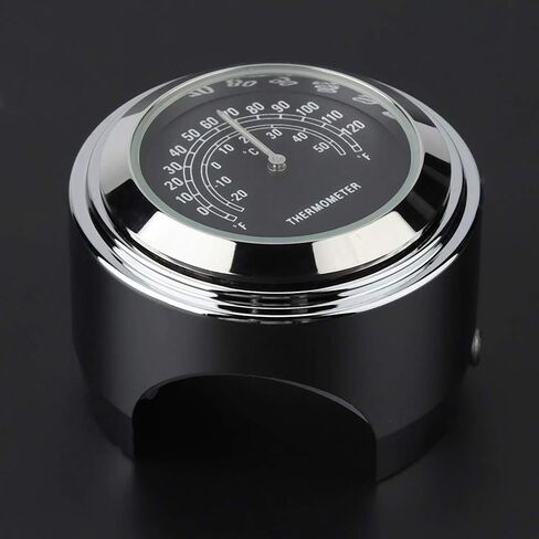 Aramox Handlebar Thermometer, 22-25mm Motorcycle Handlebar Mount Temp Accessories (Black) in Kuwait