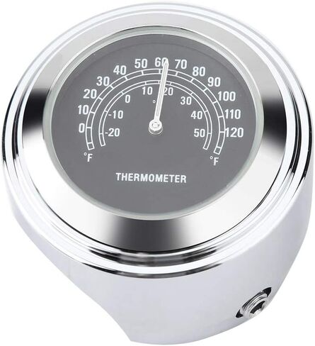 Aramox Handlebar Thermometer, 22-25mm Motorcycle Handlebar Mount Temp Accessories (Black) in Kuwait
