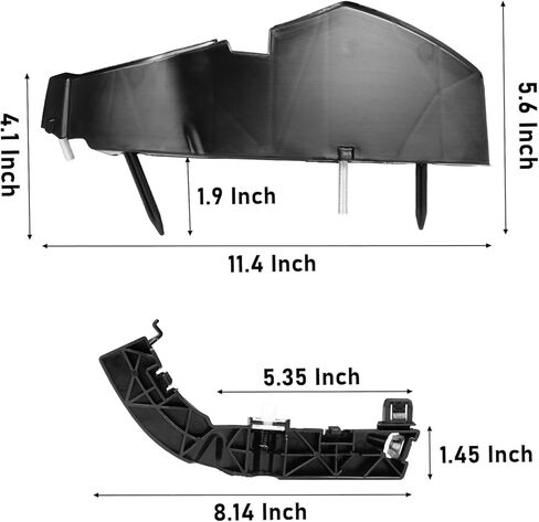 4PCS Compatible with Dodge Challenger Bumper Support Brackets 2015-2021, Left Driver and Right Passenger Side Front Fascia Bumper Bracket Retainer Repalcement Replaces for 68375014AA 68375013AA in Saudi Arabia