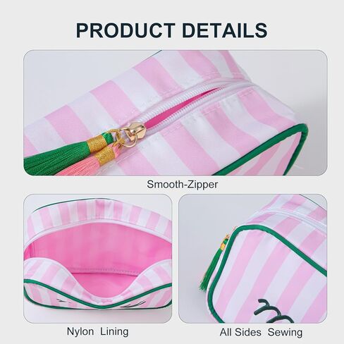 Mahjong Dice Bags Pouch with MAHJ Embroidery, 4.7" Thickened Anti-Loss Dice & Chip Bag, Premium Club Member Gift & Tournament Prize Organizer- [Pink] in Saudi Arabia