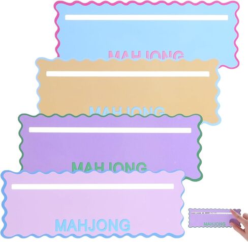 4 قطع من بطاقات Mahjong Line Finder Card دليل قارئ الخط الملون، بطاقات قارئ قواعد Mahjong للمبتدئين، مساعد قارئ Mah Jongg، أداة استراتيجية للمبتدئين في حفلات السفر، قواعد الألعاب الليلية، إكسسوارات الهدايا in Kuwait