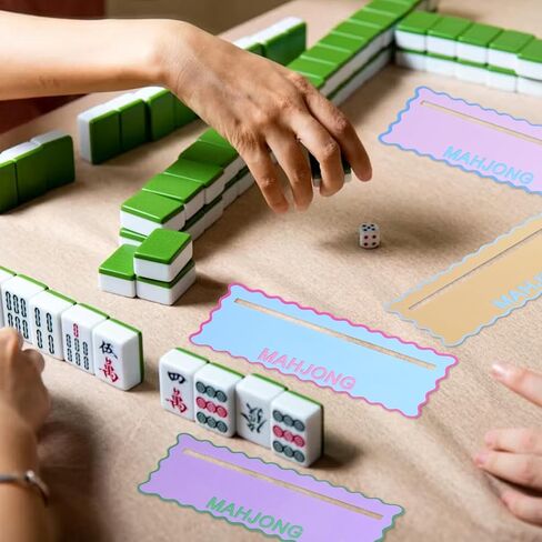 4 قطع من بطاقات Mahjong Line Finder Card دليل قارئ الخط الملون، بطاقات قارئ قواعد Mahjong للمبتدئين، مساعد قارئ Mah Jongg، أداة استراتيجية للمبتدئين في حفلات السفر، قواعد الألعاب الليلية، إكسسوارات الهدايا in Kuwait