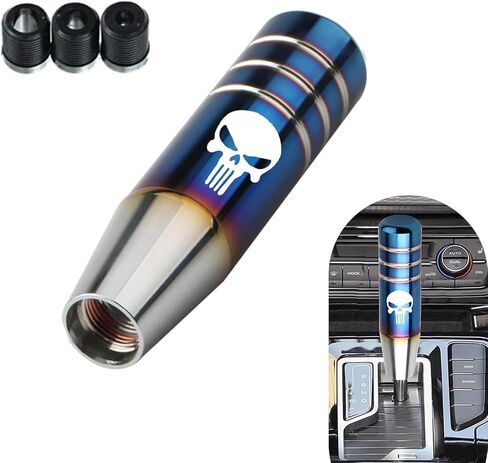 5" Skull Aluminum Gear Lever Shifter Knob, Heavy Weighted Car Gear Shift Knob, Personalized Stick Shift Handle for Most Automatic Manual Vehicles (Multicolored) in Kuwait