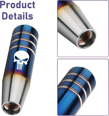 5" Skull Aluminum Gear Lever Shifter Knob, Heavy Weighted Car Gear Shift Knob, Personalized Stick Shift Handle for Most Automatic Manual Vehicles (Multicolored) in Kuwait