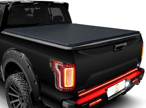 ONINE AWR غطاء سرير شاحنة ناعم قابل للطي مناسب حسب الطلب 2019-2026 Chevy Silverado/GMC Sierra 1500 5.8ft Bed(69")، Fleetside، جميع الأحوال الجوية، وليس لسرير CarbonPro in Kuwait