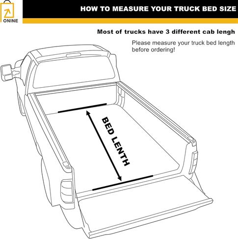 ONINE AWR غطاء سرير شاحنة ناعم قابل للطي مناسب حسب الطلب 2019-2026 Chevy Silverado/GMC Sierra 1500 5.8ft Bed(69")، Fleetside، جميع الأحوال الجوية، وليس لسرير CarbonPro in Kuwait