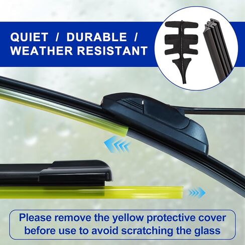 KAIYI 26" + 16" Windshield Wipers Compatible with Hyundai Tucson 2016-2025,Hyundai Elantra 2017-2020 Premium Automotive Replacement Windshield Wiper Blades 2 Pack in Saudi Arabia