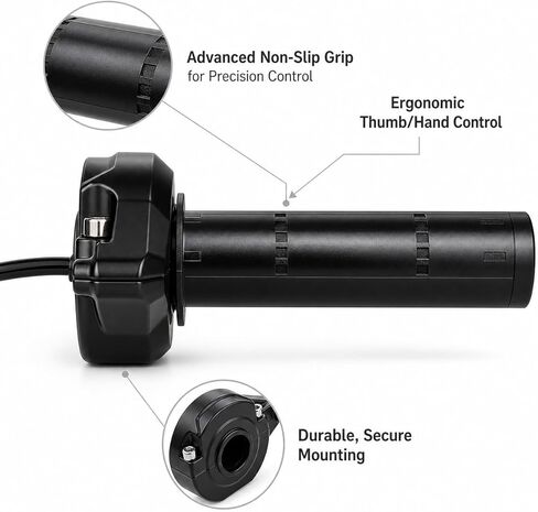Throttle Handle with Rolling Bearing for Yozma IN10,Motorcycle Quick Twist Throttle Grip with Cable Kit for Electric Dirt Bike Ebike Yozma in 10-Black in Saudi Arabia