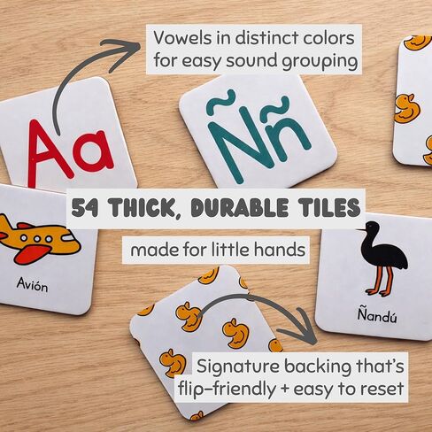 Pato Pato Letteria & Memoria Spanish Phonics Learning Game for Kids – Early Reading & Letter Sound Recognition, Educational Bilingual Board Game for Preschool, Kindergarten & Homeschool in Kuwait