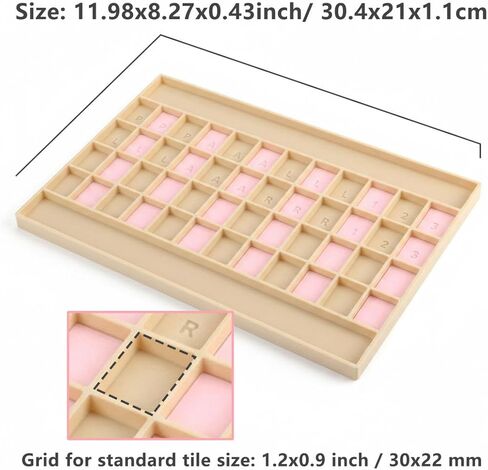 Solo Mahjong Practice Board for Beginners,Real Game Simulation Trainer,Pattern Recognition Learning Aid,Portable Solo Mahjong Tray for NMJL Practice,Fits Tiles up to 1.25 x 0.9 Inches. in Saudi Arabia