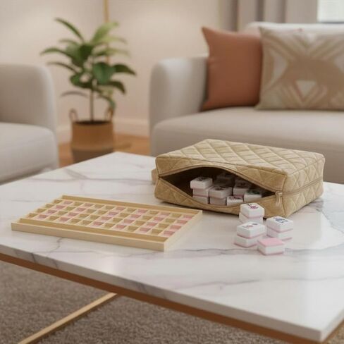 Solo Mahjong Practice Board for Beginners,Real Game Simulation Trainer,Pattern Recognition Learning Aid,Portable Solo Mahjong Tray for NMJL Practice,Fits Tiles up to 1.25 x 0.9 Inches. in Saudi Arabia