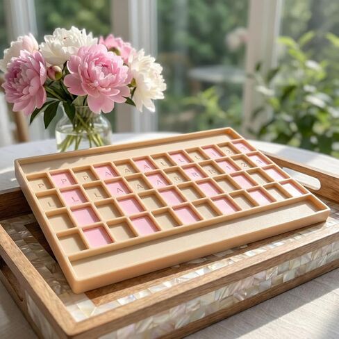 Solo Mahjong Practice Board for Beginners,Real Game Simulation Trainer,Pattern Recognition Learning Aid,Portable Solo Mahjong Tray for NMJL Practice,Fits Tiles up to 1.25 x 0.9 Inches. in Saudi Arabia