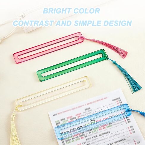 4Pcs Mahjong Line Finder, Acrylic Line Reader, Thickened Rules Helper for Beginners, Ideal for Game Nights, Parties & Tournaments, Mahjong Accessories Gift for Players in Kuwait